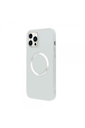 iPhone 14 Pro Max Magsafe Mat Lacivert Kablosuz Şarj Kılıfı