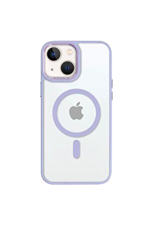 iPhone 13 Lüks Magsafe Kablosuz Şarj Mıknatıslı Siyah Renkli Kılıf
