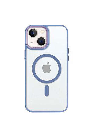 iPhone 13 Lüks Magsafe Kablosuz Şarj Mıknatıslı Siyah Renkli Kılıf