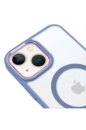 iPhone 13 Lüks Magsafe Kablosuz Şarj Mıknatıslı Siyah Renkli Kılıf