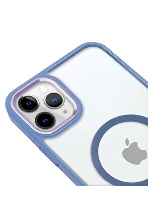 iPhone 11 Pro Max Lüks Magsafe Kablosuz Şarj Mıknatıslı Kırmızı Renkli Kılıf