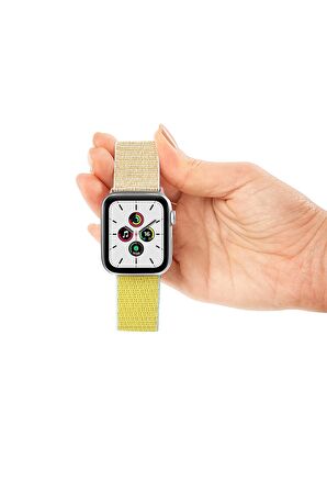 Watch Tüm Modeller Uyumlu Cırt Cırtlı Ayarlanabilir Bez Siyah Noktalı Kordon 42 44 45 49 mm