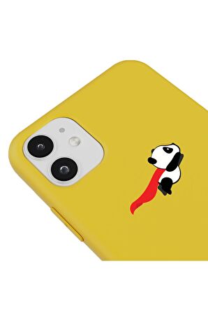 iPhone 11 Silikon Özel Tasarım Yazılı Duygusuz No Emotions Club Kırmızı Renkli Telefon Kılıfı