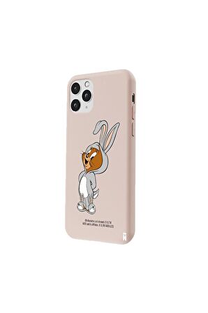 iPhone 11 Pro Silikon Özel Tasarım Kalp Figürü Minimal Lila Renkli Telefon Kılıfı