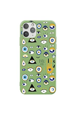 iPhone 11 Pro Max Silikon Urban Grafiti Yazılı Tarz Style Kırmızı Renkli Telefon Kılıfı