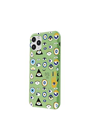 iPhone 11 Pro Max Silikon Urban Grafiti Yazılı Tarz Style Kırmızı Renkli Telefon Kılıfı