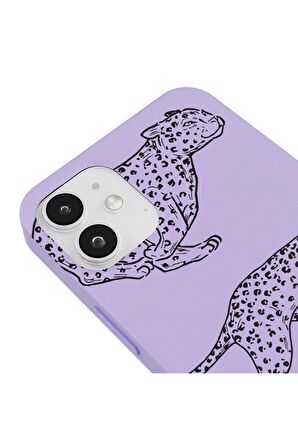 iPhone 12 Mini Silikon Özel Tasarım Dalmaçya Benekli Tasarım Kırmızı Renkli Telefon Kılıfı