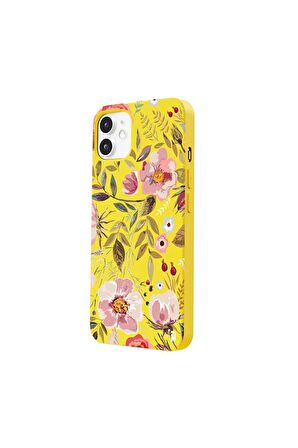 iPhone 12 Mini Silikon Özel Tasarım Dalmaçya Benekli Tasarım Kırmızı Renkli Telefon Kılıfı