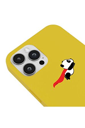Iphone 12 Pro Max Özel Tasarım Renkli Çiçekli Yağlı Boya Sarı Renkli Silikon Telefon Kılıfı