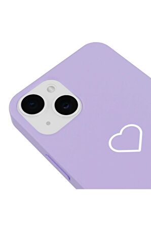 iPhone 13 Silikon Özel Tasarım Çita Hayvanlı Lila Renkli Telefon Kılıfı
