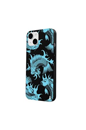 iPhone 13 Mini Silikon Özel Tasarım Dragons Ejderha Figürü Siyah Renkli Telefon Kılıfı