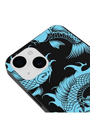 iPhone 13 Mini Silikon Özel Tasarım Dragons Ejderha Figürü Siyah Renkli Telefon Kılıfı