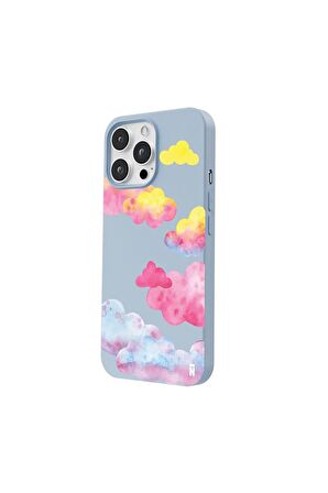 iPhone 13 Pro Silikon Özel Tasarım Nazar Evil Eyes Üçgen Gözler Yeşil Renkli Telefon Kılıfı