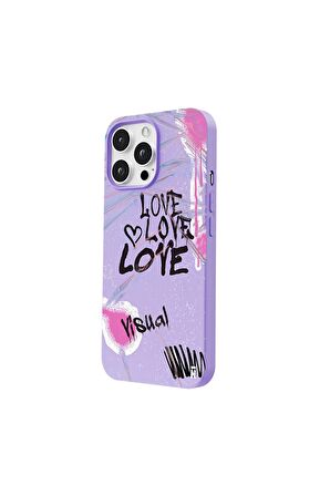 iPhone 13 Pro Max Silikon Urban Grafiti Yazılı Tarz Style Kırmızı Renkli Telefon Kılıfı