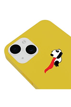 iPhone 14 Plus Silikon Bugs Bunny Tavşan Çizgi Film Tasarımlı Kırmızı Renkli Telefon Kılıfı
