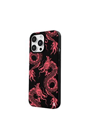 iPhone 14 Pro Silikon Özel Tasarım Yazılı Duygusuz No Emotions Kırmızı Renkli Telefon Kılıfı