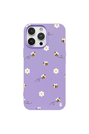 Iphone 14 Pro Max Özel Tasarım Yazılı Visual Love Sanal Aşk Lila Renkli Silikon Telefon Kılıfı
