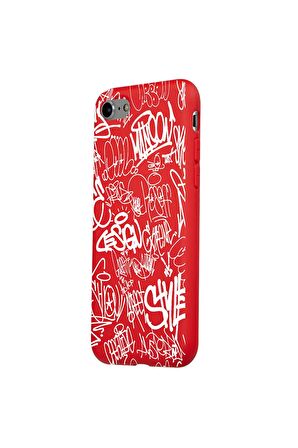 iPhone SE 2020-7-8 Silikon Özel Tasarım Nazar Evil Eyes Üçgen Gözler Yeşil Renkli Telefon Kılıfı