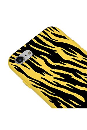iPhone SE 2020-7-8 Silikon Özel Tasarım Nazar Evil Eyes Üçgen Gözler Yeşil Renkli Telefon Kılıfı