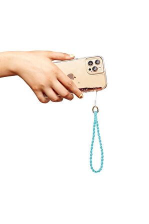 El Yapımı İp Telefon Bilek Askısı Tüm Kılıflara Uyumlu Güvenli Tutuş Pembe