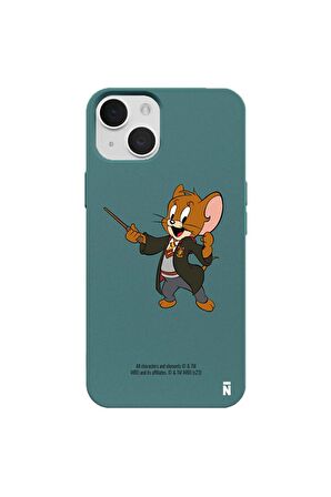 iPhone 15 Silikon Bugs Bunny Kostümlü Jerry Sevimli Siyah Silikon Telefon Kılıfı