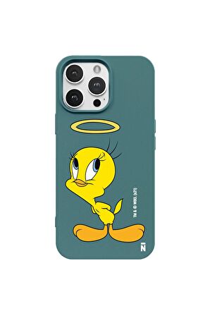 iPhone 15 Pro Silikon Özel Tasarım Kaplan Çizgisi Desenli Sarı Renkli Telefon Kılıfı