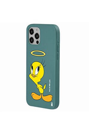 iPhone 15 Pro Silikon Özel Tasarım Kaplan Çizgisi Desenli Sarı Renkli Telefon Kılıfı