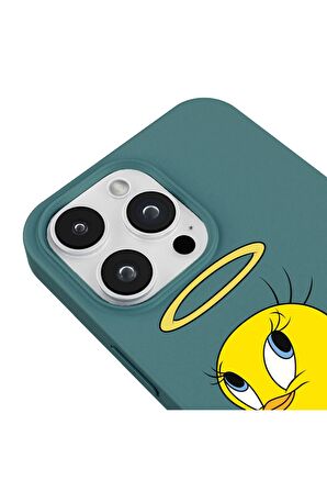 iPhone 15 Pro Silikon Özel Tasarım Kaplan Çizgisi Desenli Sarı Renkli Telefon Kılıfı