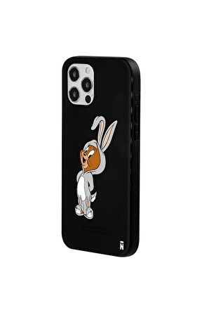 iPhone 15 Pro Silikon Özel Tasarım Kaplan Çizgisi Desenli Sarı Renkli Telefon Kılıfı