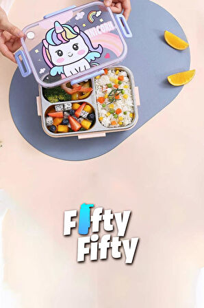 Vagonlife Lunch Box 750 ML (Sızdırmaz,Karışmaz Üç Bölmeli) Yeni Nesil Sefer Tası-FFLBOX50555