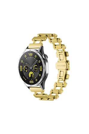 Galaxy Watch Uyumlu Fuchsia  46mm DNKR-05 22mm Metal Kordon
