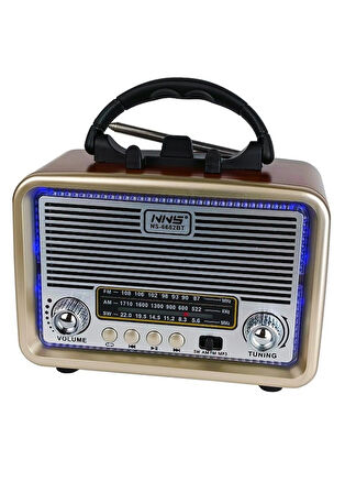 Nns NS-6682 USB / Tf Kart / Fm Retro Taşınabilir Bluetooth Hoparlör