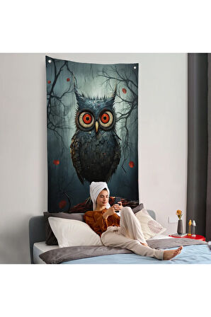 Sevimli Baykuş Duvar Örtüsü-7984