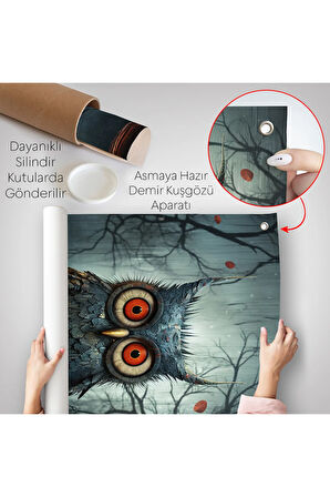 Sevimli Baykuş Duvar Örtüsü-7984