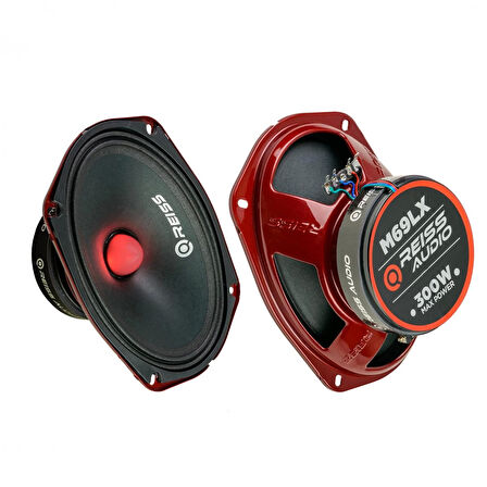 REISS AUDIO RS-M69LX Oto Midrange Oval 6X9 İnç Rgb Ledli 300W Rms 150W Kapaklı 2Li