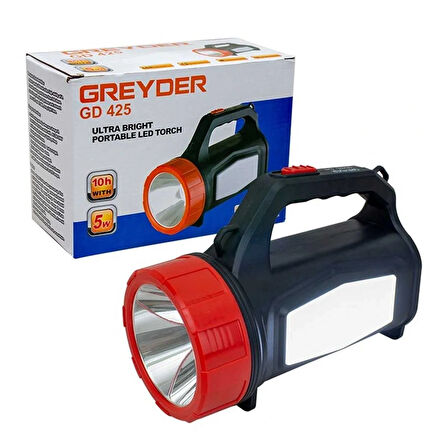Greyder Gd-425 El Feneri 5 Watt Şarjlı