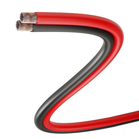 Hoparlör Kablosu Kordon 2x1.5 Zayıf Akım Led Kablosu Siyah 100 Metre
