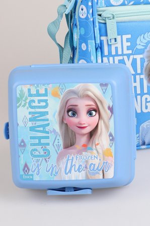x Dekomus Lisanslı "Ice Queen Collection" Elsa Frozen Beslenme Çantası,Beslenme Kabı,500 Ml Matara Seti