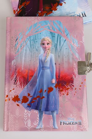 x Dekomus Frosted Whispers Collection Lisanslı Elsa Frozen Kilitli Hatıra Defteri