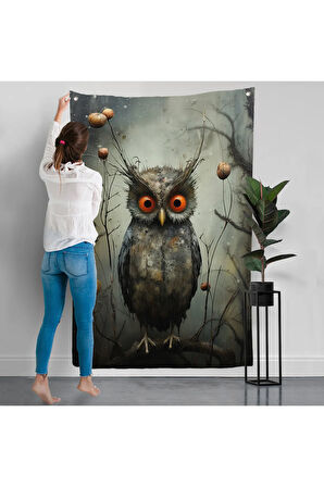 Sevimli Baykuş Duvar Örtüsü-7985