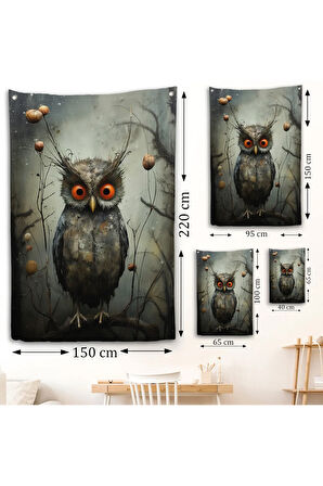 Sevimli Baykuş Duvar Örtüsü-7985