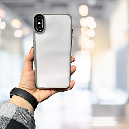 İPHONE X YANLARI RENKLİ SİLİKON PARLAK ARKA YÜZEYLİ TLP TİGER HİBRİT KAPAK