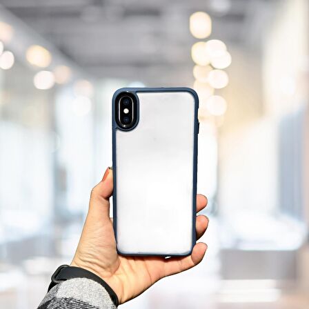 İPHONE XS MAX YANLARI RENKLİ SİLİKON PARLAK ARKA YÜZEYLİ TLP TİGER HİBRİT KAPAK