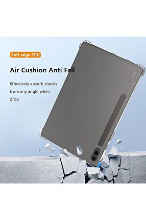 Samsung Galaxy T737 Tab S7 FE 12.4 inç Uyumlu Anti Şeffaf Tablet Silikon Kılıf