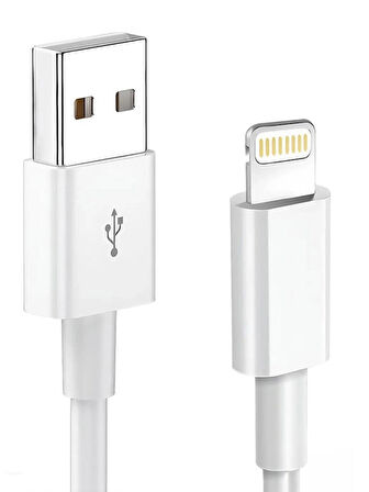 Iphone 6 6s 7 8 x Xs Xr 11 12 13 14 Pro Max Plus Şarj Kablosu USB To Lightning Beyaz