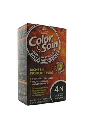 Color And Soin Tamamen Bitkisel Organik Saç Boyası 4n - Doğal Kestane