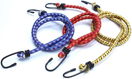 Bisiklet - Motosiklet - Otomobil - Atv Bagaj Lastiği 3LÜ Paket 10MM X 80 CM