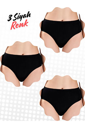 Yüksek Bel Bato Tarzında Bikini 3 Lü Adet Ekonomik Set (Ultra Kalitededir)