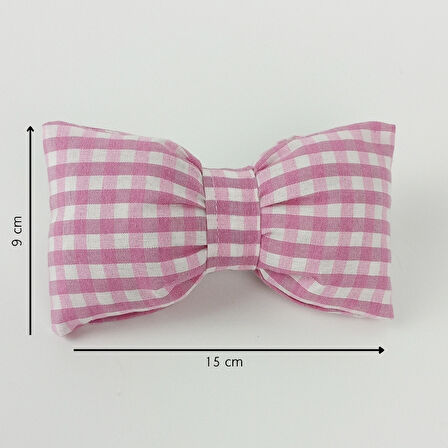 Woodycord  İçi Dolgulu Büyük Boy Pötikareli Fiyonk Otomatik Toka - bow toka