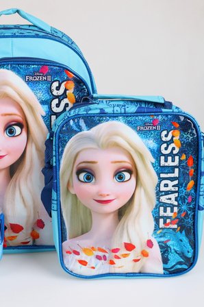 x Dekomus Lisanslı "Fearless Collection" Elsa Frozen Okul,Termoslu Beslenme ve Kalem Çantası Seti